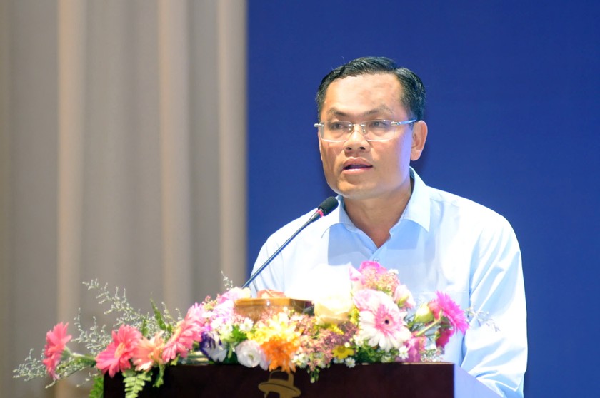 Ông Ngô Vũ Thăng - Phó Chủ tịch UBND tỉnh, Trưởng Ban Chỉ đạo Phát triển du lịch tỉnh Bạc Liêu, phát biểu chào mừng Hội thảo.